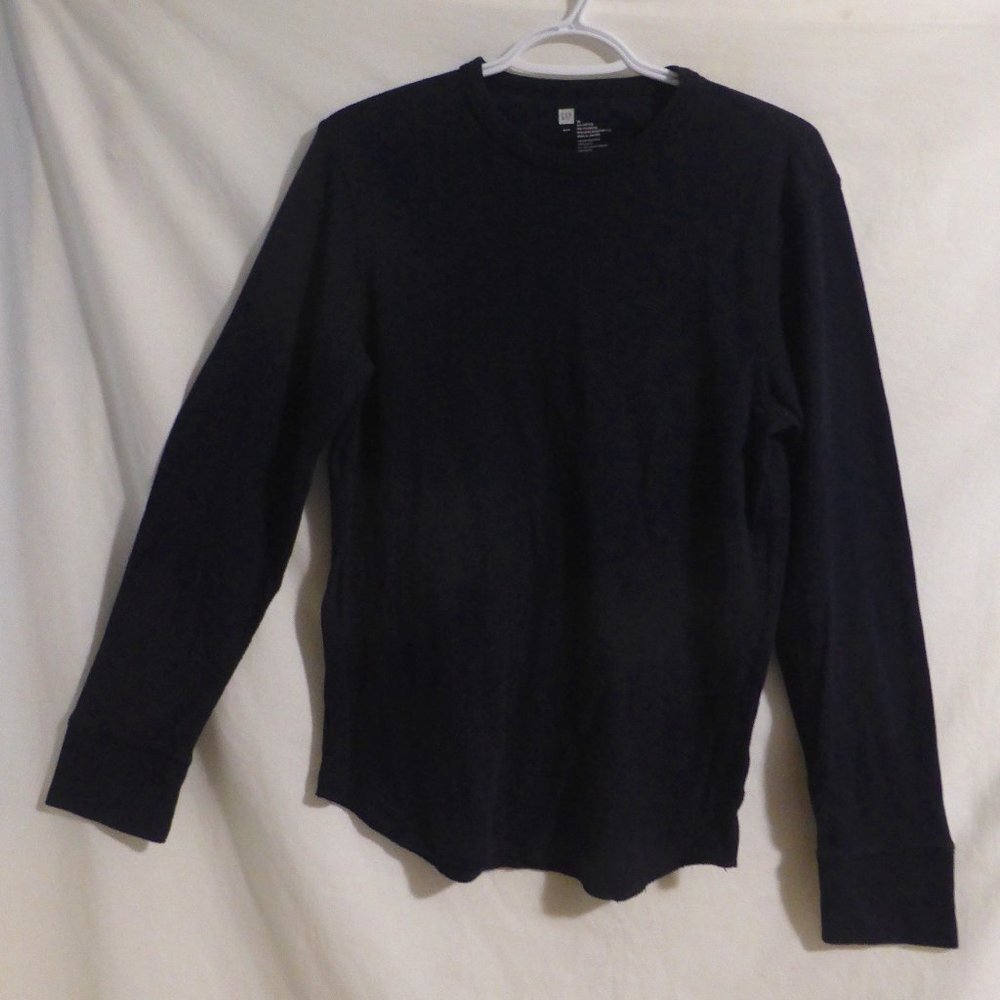 GAP, medium, black long sleeve knit pullover crewneck shirt, GUC